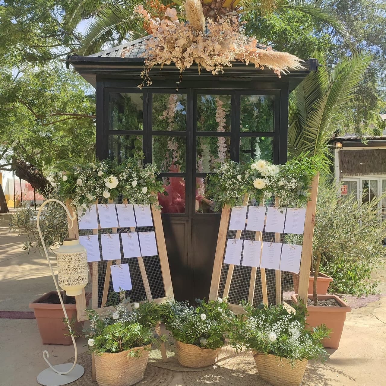 Seating de una boda en los Jardines del Cortijuelo